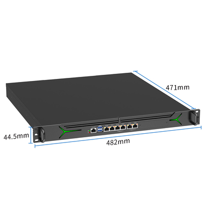 2Gbps VPN トランスプットを持つIntel Core 1U 19インチラックマウントセキュリティ機器